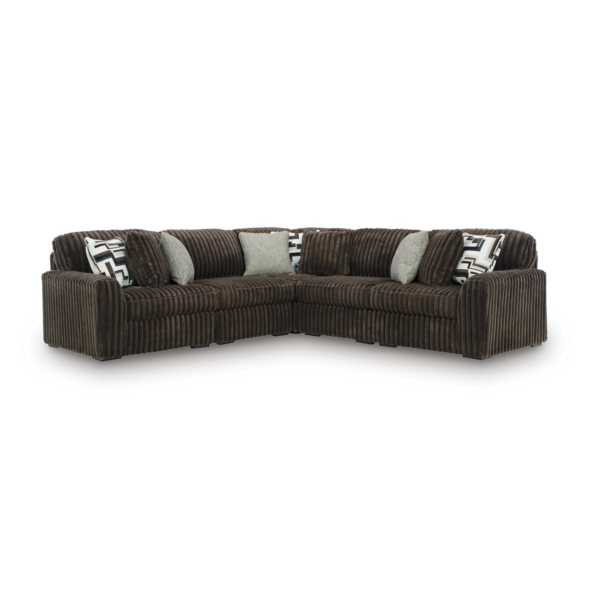 Signature Design by Ashley Midnight - Madness 98104S26 5 pc Sectional - American Furniture of Slidell