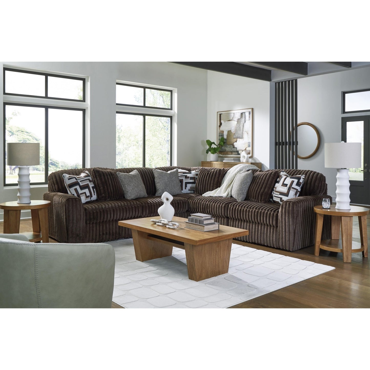 Signature Design by Ashley Midnight - Madness 98104S26 5 pc Sectional - American Furniture of Slidell