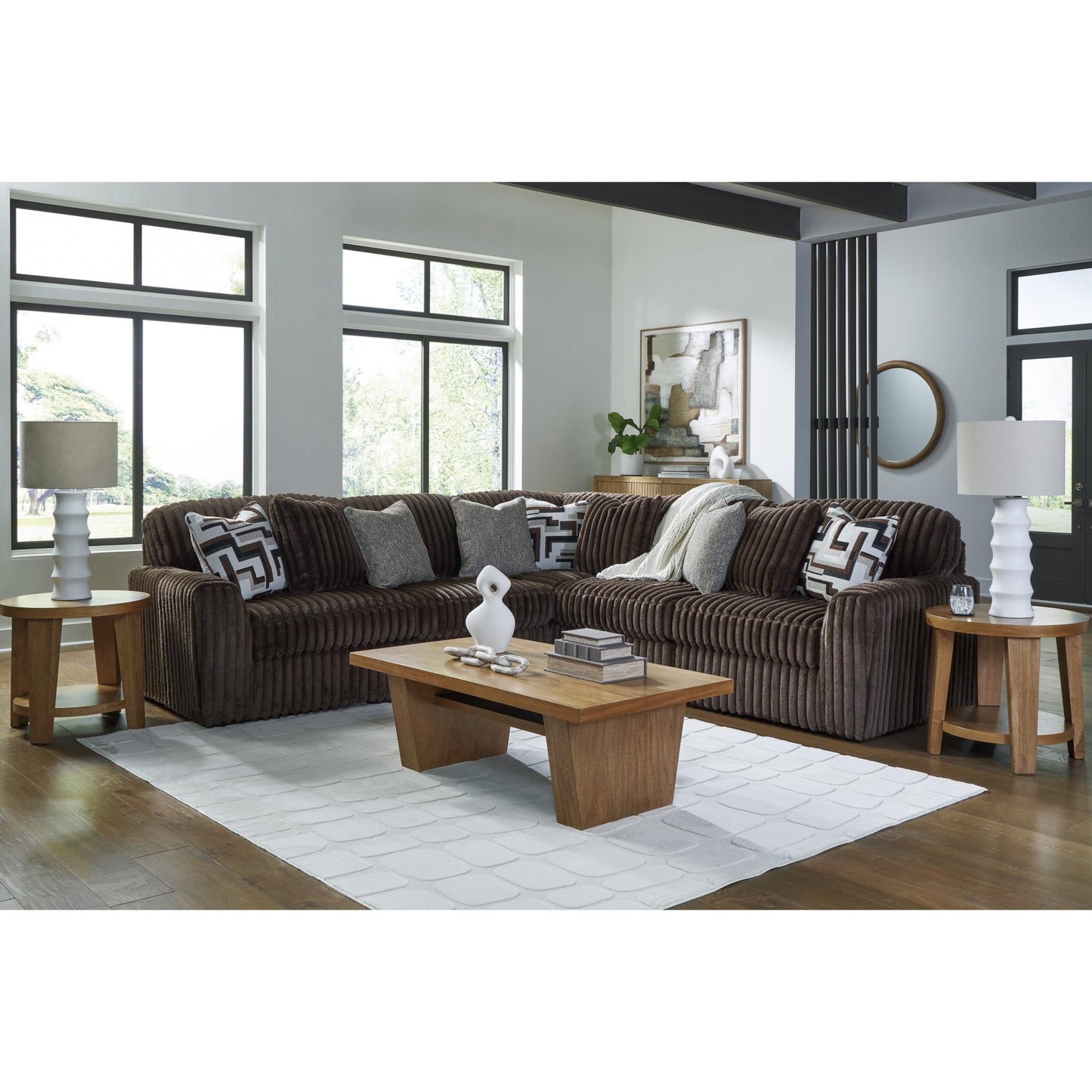 Signature Design by Ashley Midnight - Madness 98104S26 5 pc Sectional - American Furniture of Slidell