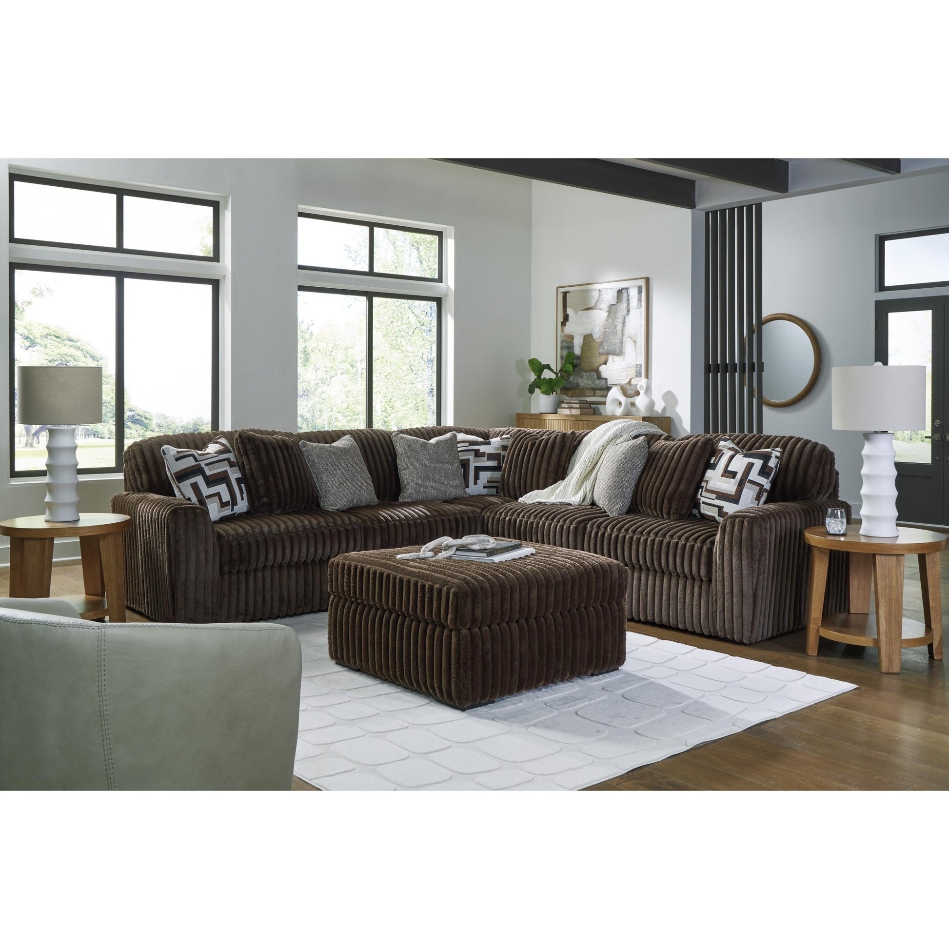 Signature Design by Ashley Midnight - Madness 98104S26 5 pc Sectional - American Furniture of Slidell