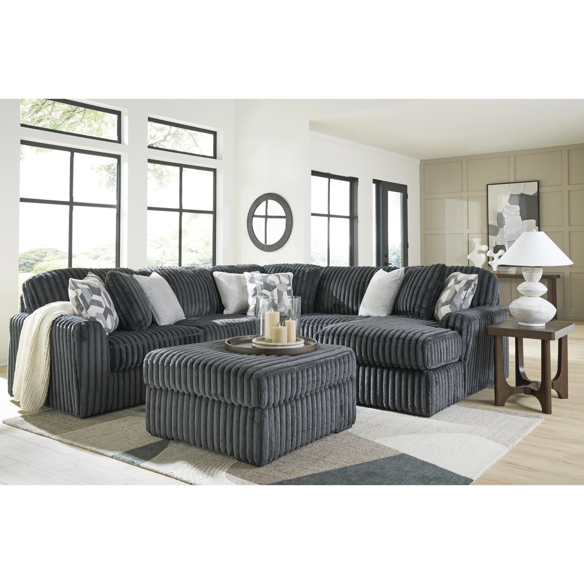 Signature Design by Ashley Midnight - Madness 9810508 Oversized Accent Ottoman - American Furniture of Slidell