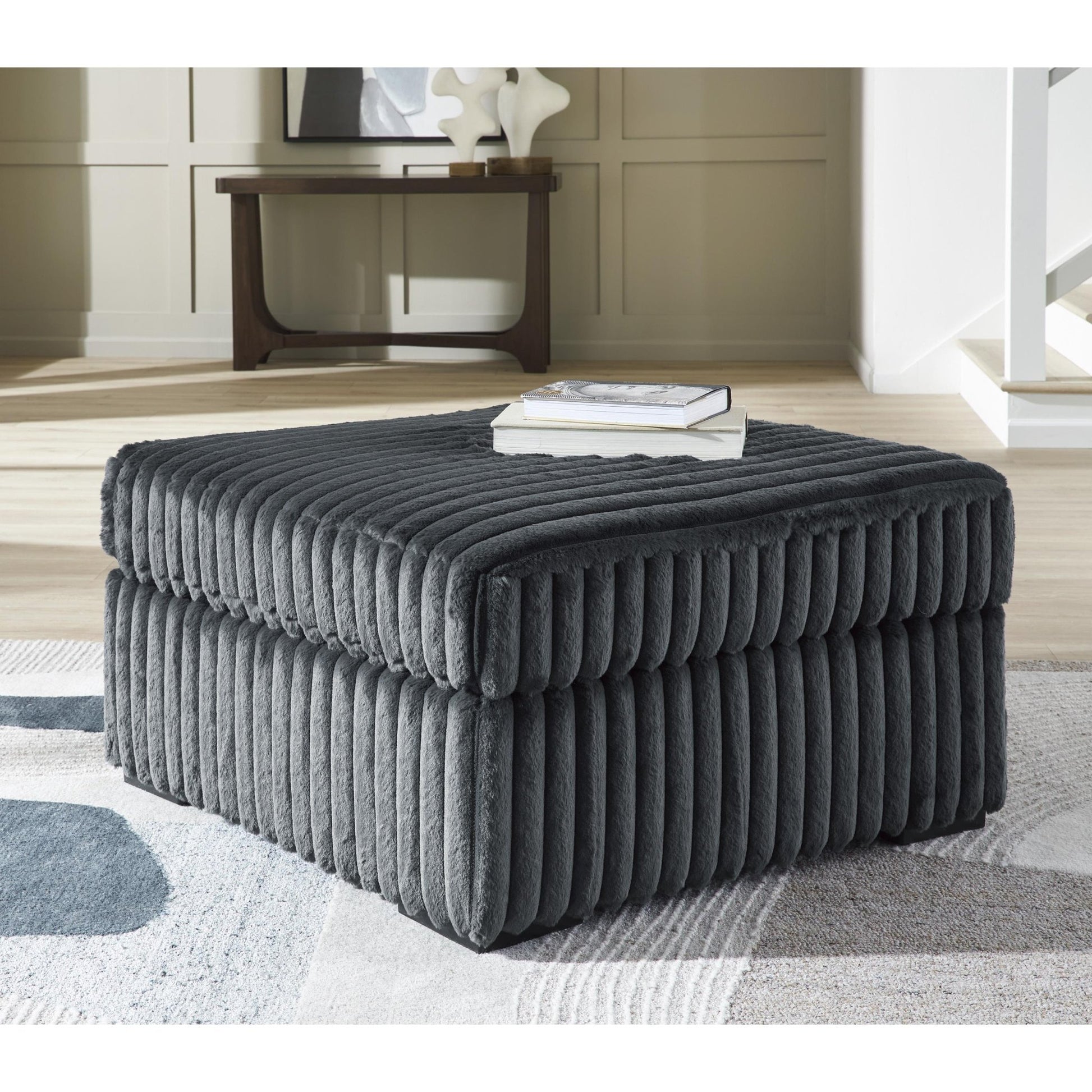 Signature Design by Ashley Midnight - Madness 9810508 Oversized Accent Ottoman - American Furniture of Slidell