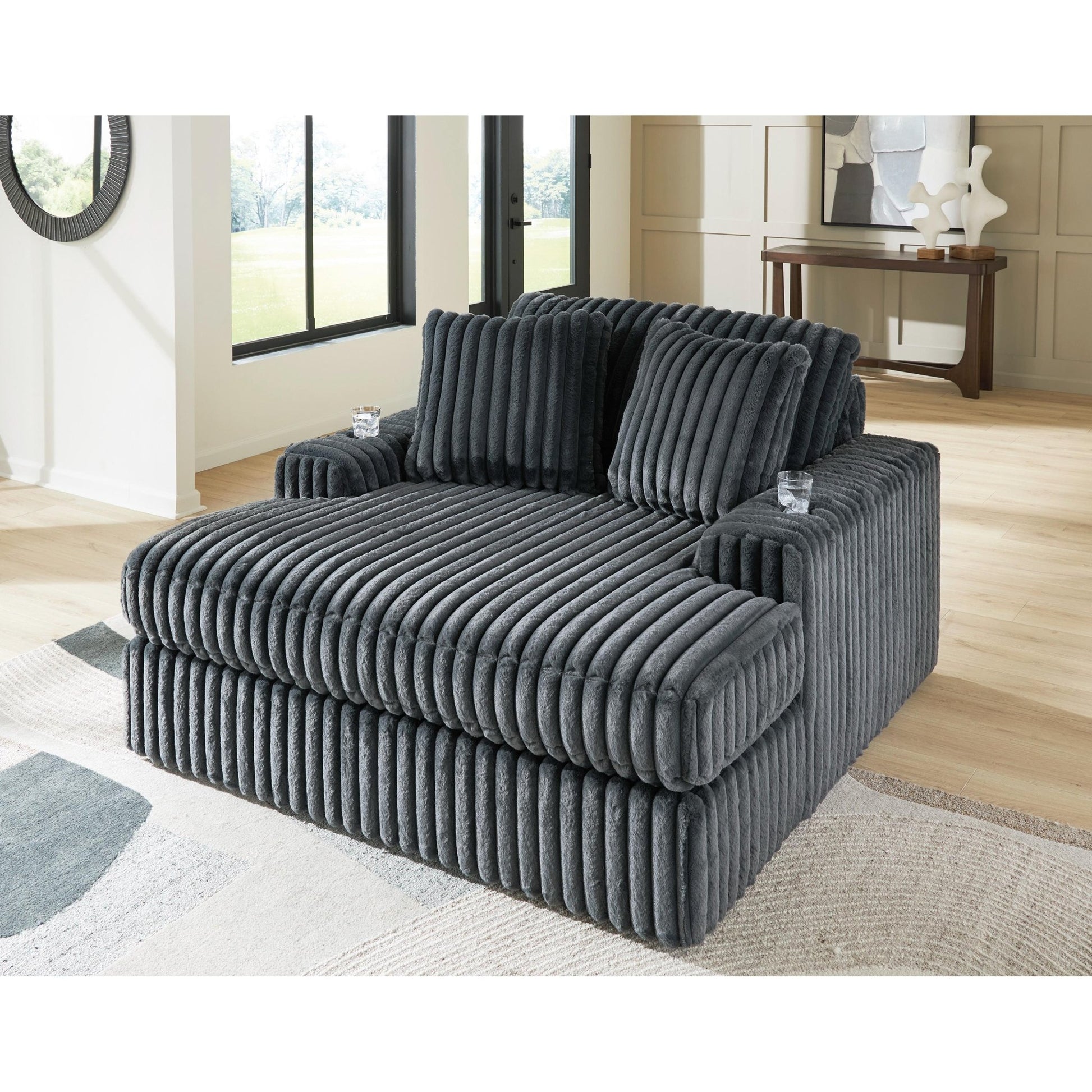 Signature Design by Ashley Midnight - Madness 9810515 Oversized Chaise - American Furniture of Slidell