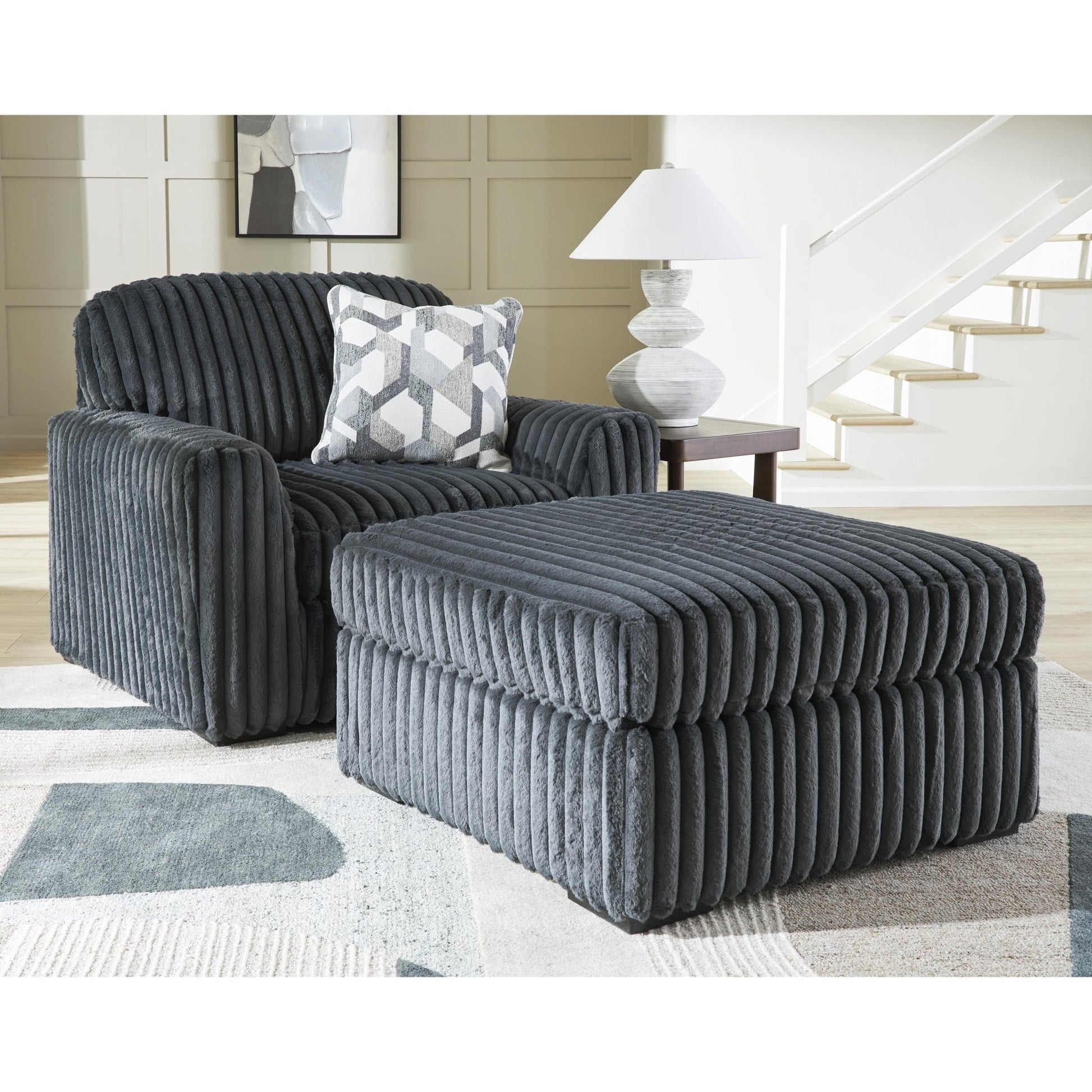 Signature Design by Ashley Midnight - Madness 9810523 Chair and a Half - American Furniture of Slidell