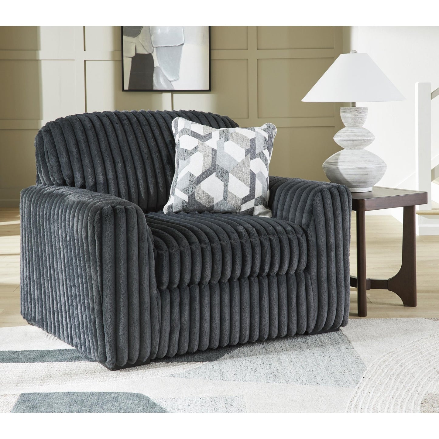 Signature Design by Ashley Midnight - Madness 9810523 Chair and a Half - American Furniture of Slidell
