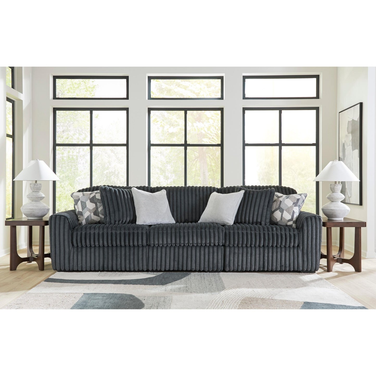Signature Design by Ashley Midnight - Madness 98105S14 3 pc Sectional Sofa - American Furniture of Slidell
