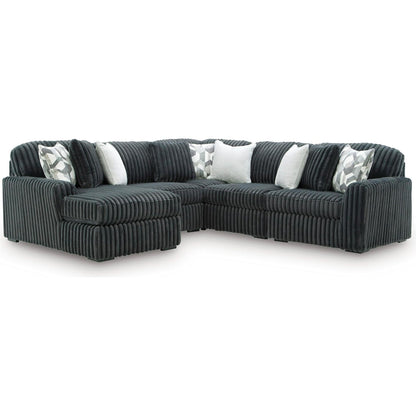 Signature Design by Ashley Midnight - Madness 98105S22 5 pc Sectional with Chaise - American Furniture of Slidell