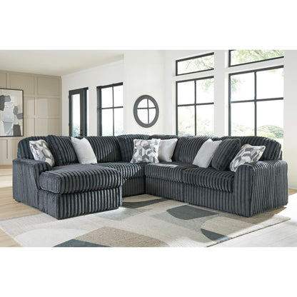 Signature Design by Ashley Midnight - Madness 98105S22 5 pc Sectional with Chaise - American Furniture of Slidell