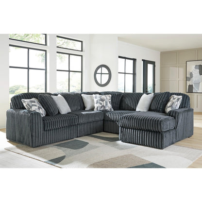 Signature Design by Ashley Midnight - Madness 98105S23 5 pc Sectional with Chaise - American Furniture of Slidell
