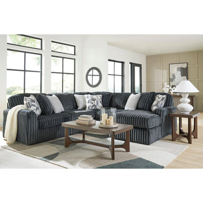 Signature Design by Ashley Midnight - Madness 98105S23 5 pc Sectional with Chaise - American Furniture of Slidell