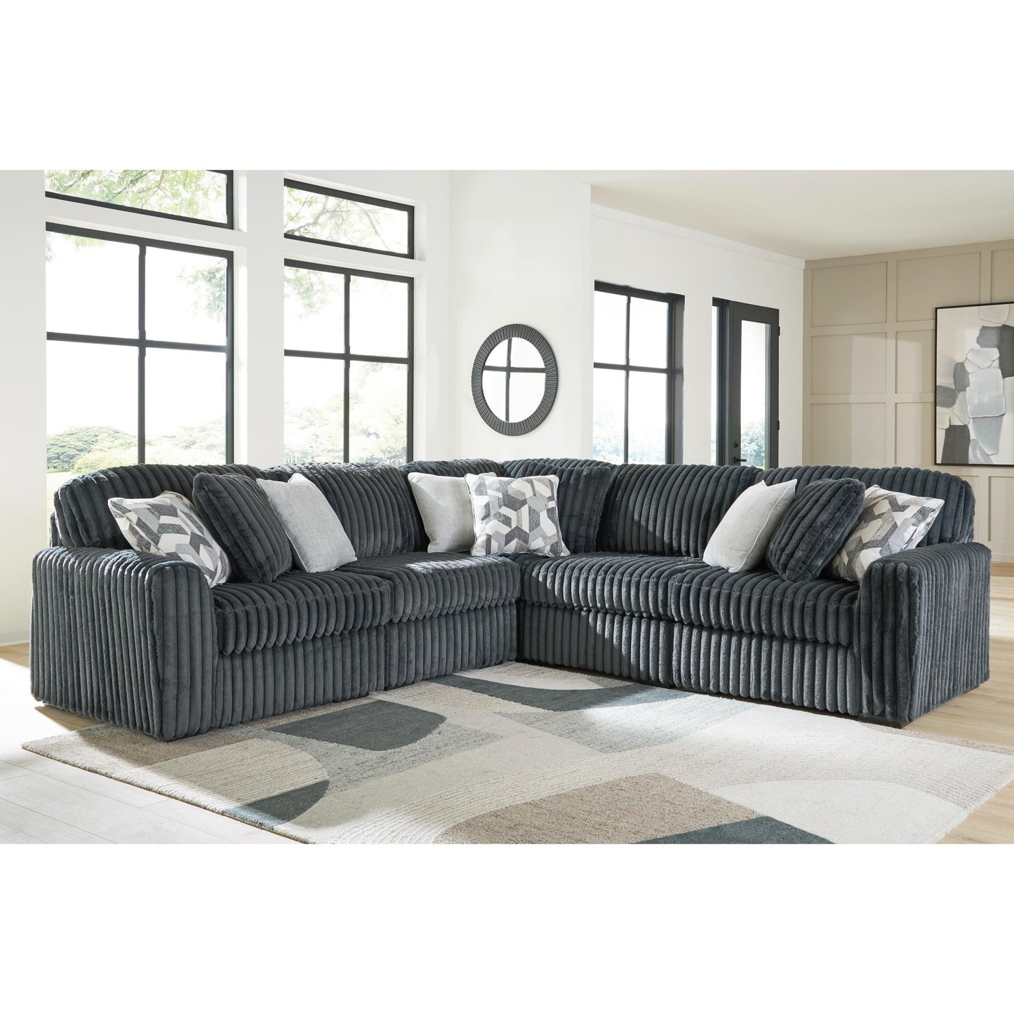 Signature Design by Ashley Midnight - Madness 98105S27 5 pc Sectional - American Furniture of Slidell