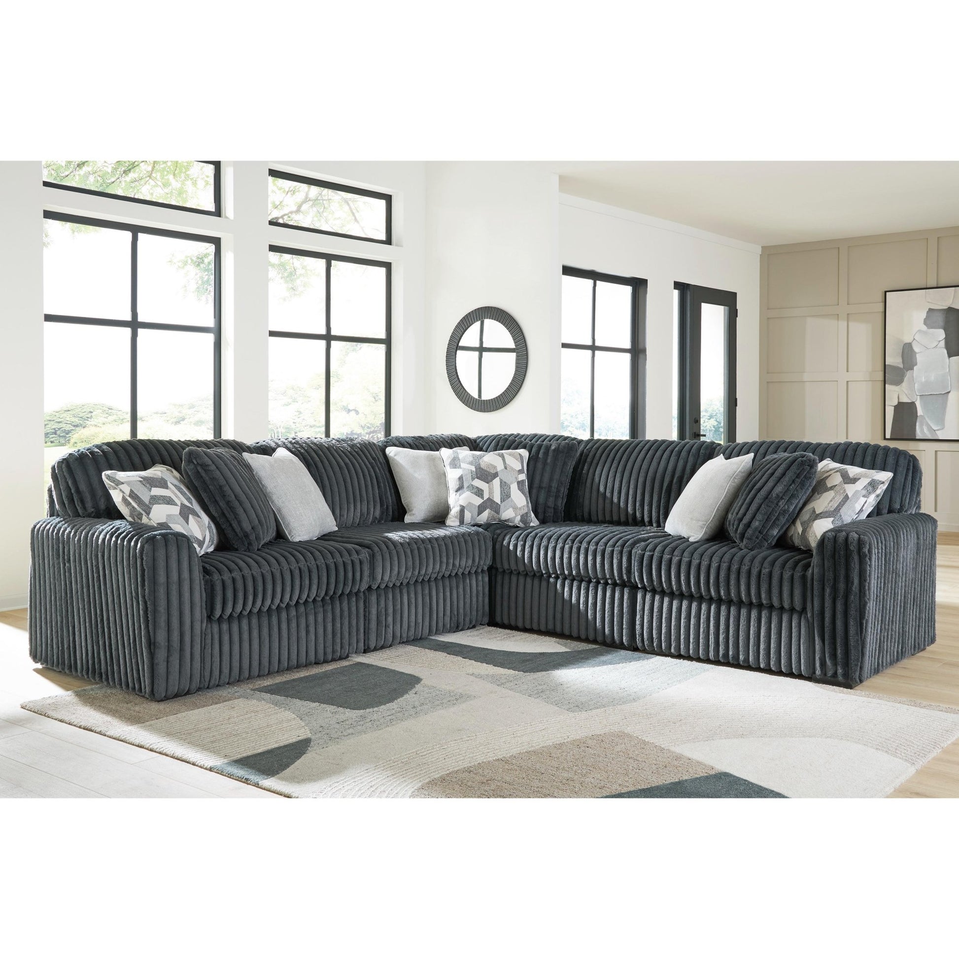 Signature Design by Ashley Midnight - Madness 98105S27 5 pc Sectional - American Furniture of Slidell