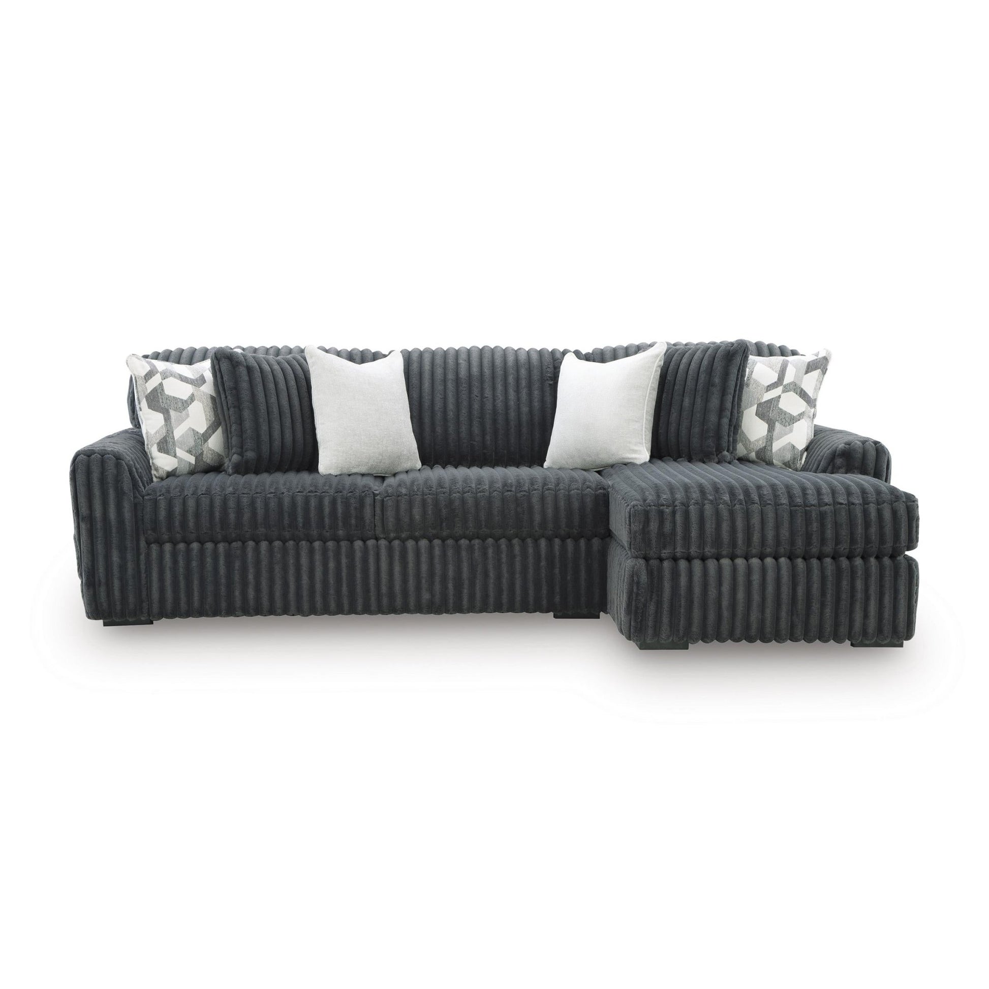 Signature Design by Ashley Midnight - Madness 98105S3 2 pc Sectional Sofa Chaise - American Furniture of Slidell
