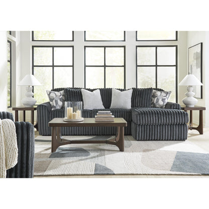Signature Design by Ashley Midnight - Madness 98105S3 2 pc Sectional Sofa Chaise - American Furniture of Slidell