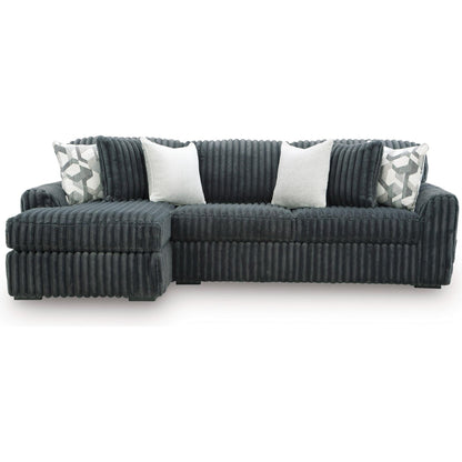 Signature Design by Ashley Midnight - Madness 98105S4 2 pc Sectional Sofa Chaise - American Furniture of Slidell