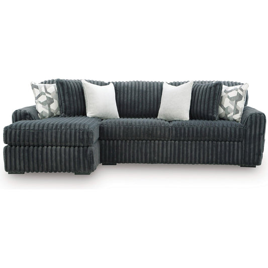 Signature Design by Ashley Midnight - Madness 98105S4 2 pc Sectional Sofa Chaise - American Furniture of Slidell