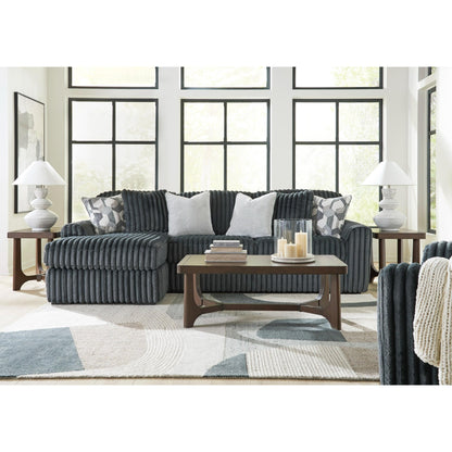 Signature Design by Ashley Midnight - Madness 98105S4 2 pc Sectional Sofa Chaise - American Furniture of Slidell