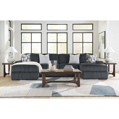 Signature Design by Ashley Midnight - Madness 98105S7 3 pc Double Chaise Sectional - American Furniture of Slidell