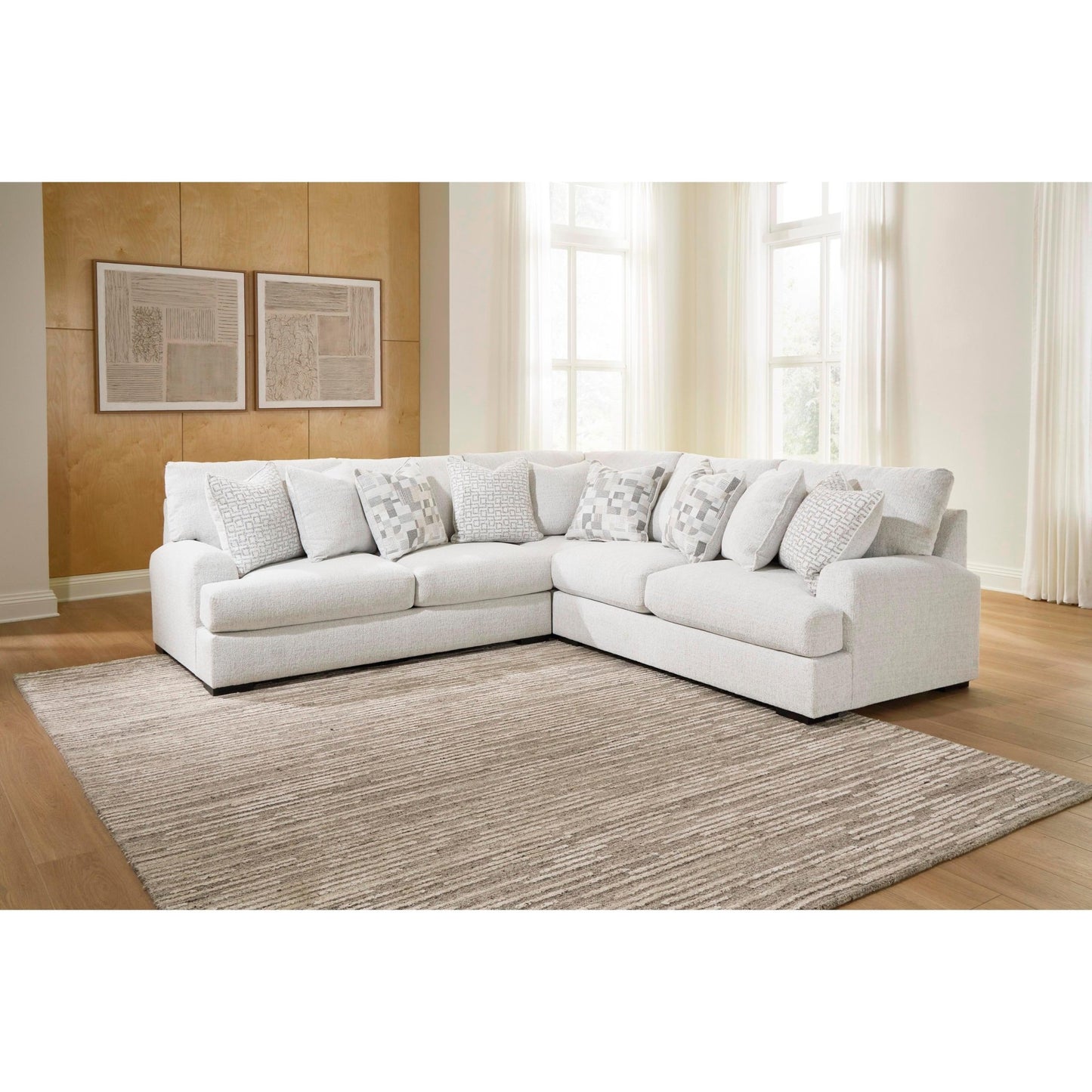 Signature Design by Ashley Misty - Lakes Fabric 3 pc Sectional PC6690655/PC6690677/PC6690656 - American Furniture of Slidell