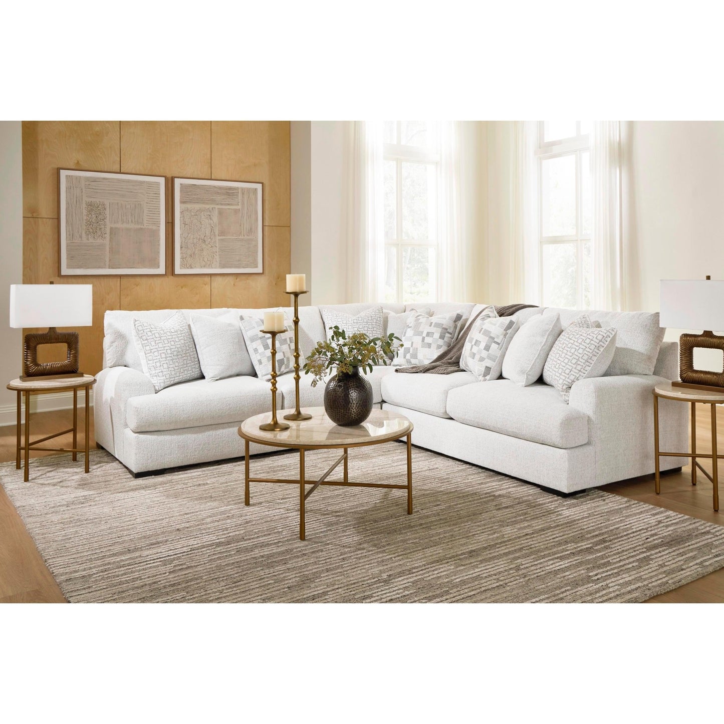 Signature Design by Ashley Misty - Lakes Fabric 3 pc Sectional PC6690655/PC6690677/PC6690656 - American Furniture of Slidell