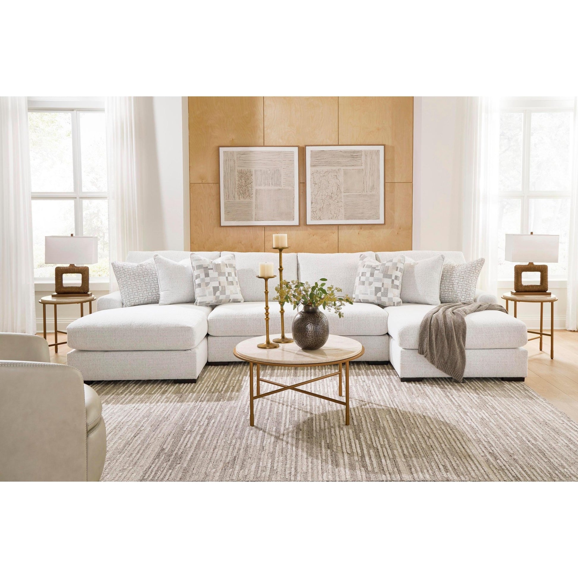 Signature Design by Ashley Misty - Lakes Fabric 4 pc Sectional PC6690616/PC6690646/PC6690646/PC6690617 - American Furniture of Slidell