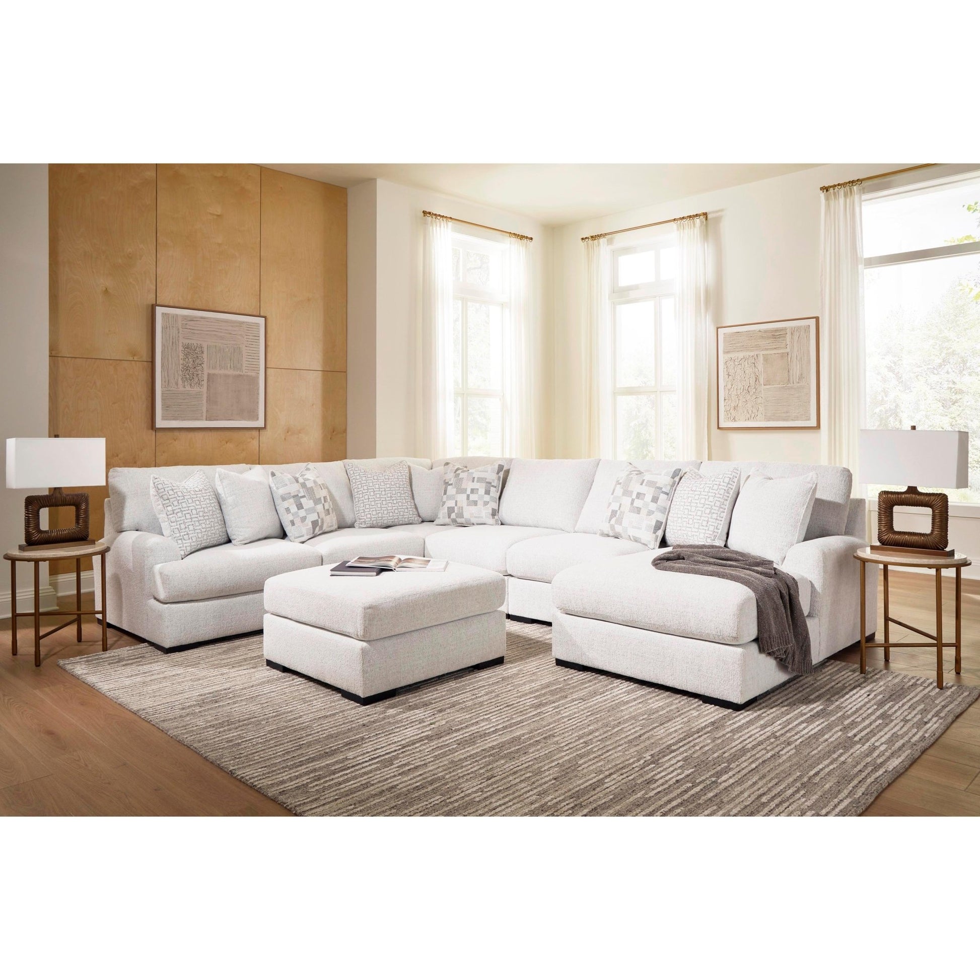 Signature Design by Ashley Misty - Lakes Fabric Ottoman PC6690608 - American Furniture of Slidell