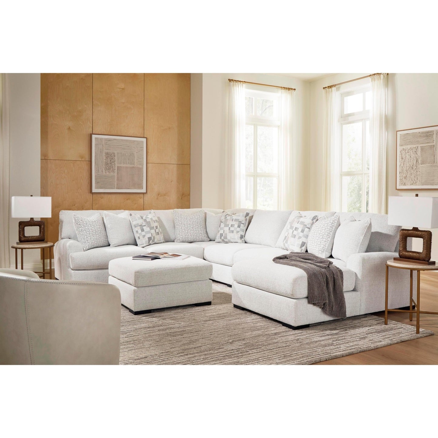 Signature Design by Ashley Misty - Lakes Fabric Ottoman PC6690608 - American Furniture of Slidell