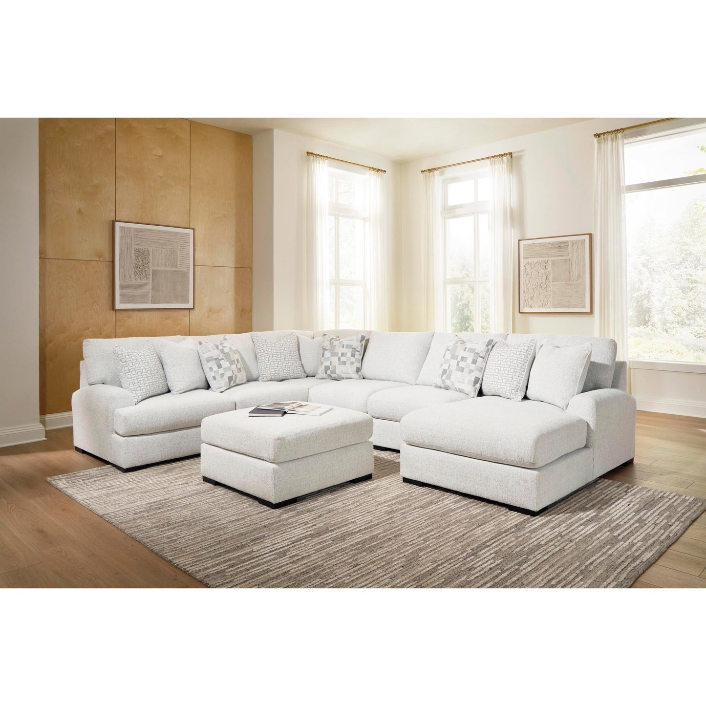 Signature Design by Ashley Misty - Lakes Fabric Ottoman PC6690608 - American Furniture of Slidell