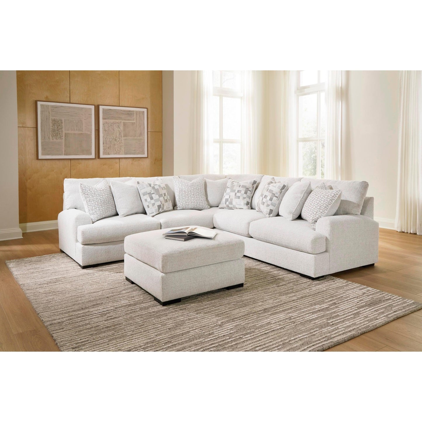 Signature Design by Ashley Misty - Lakes Fabric Ottoman PC6690608 - American Furniture of Slidell