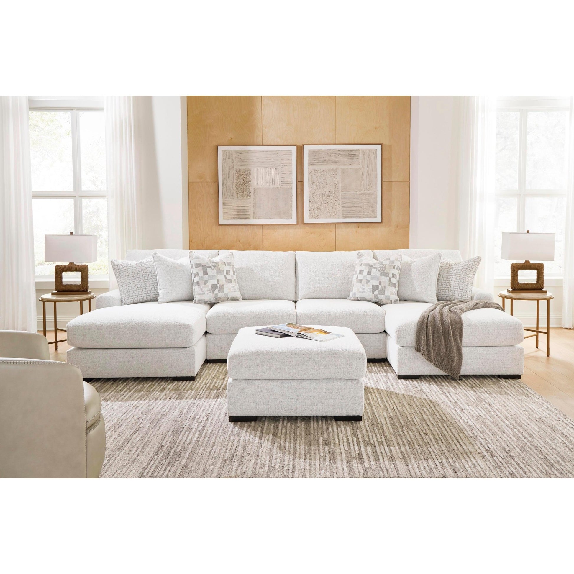 Signature Design by Ashley Misty - Lakes Fabric Ottoman PC6690608 - American Furniture of Slidell