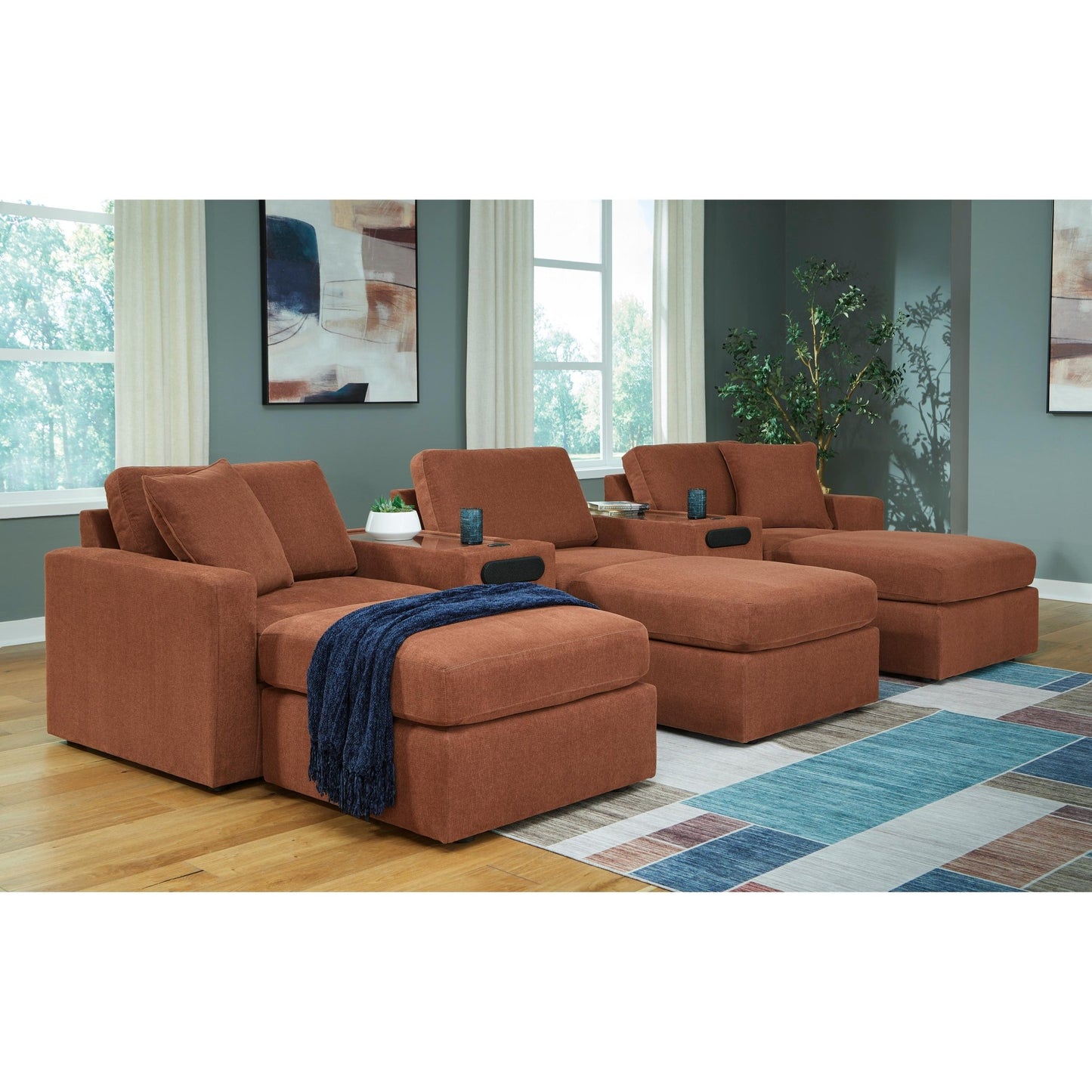 Signature Design by Ashley Modmax 92102S15 5 pc Sectional with Audio System - American Furniture of Slidell