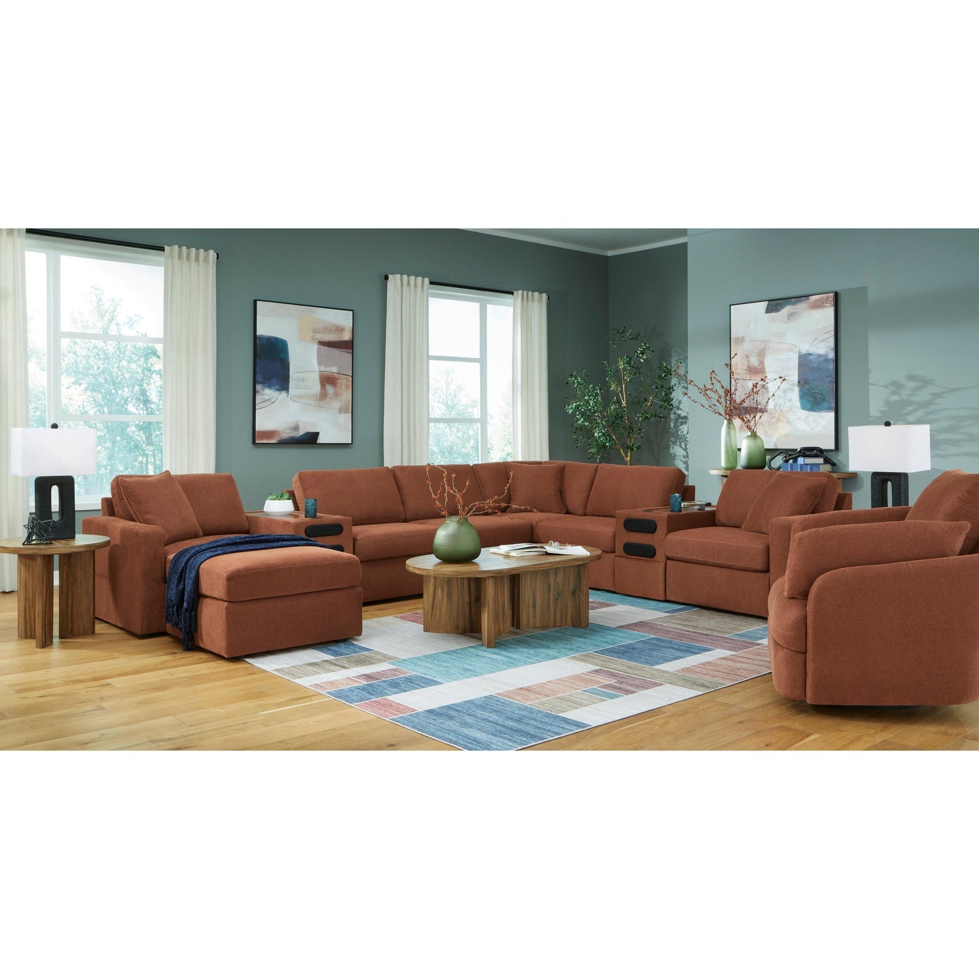 Signature Design by Ashley Modmax 92102S16 8 pc Sectional with Audio System - American Furniture of Slidell