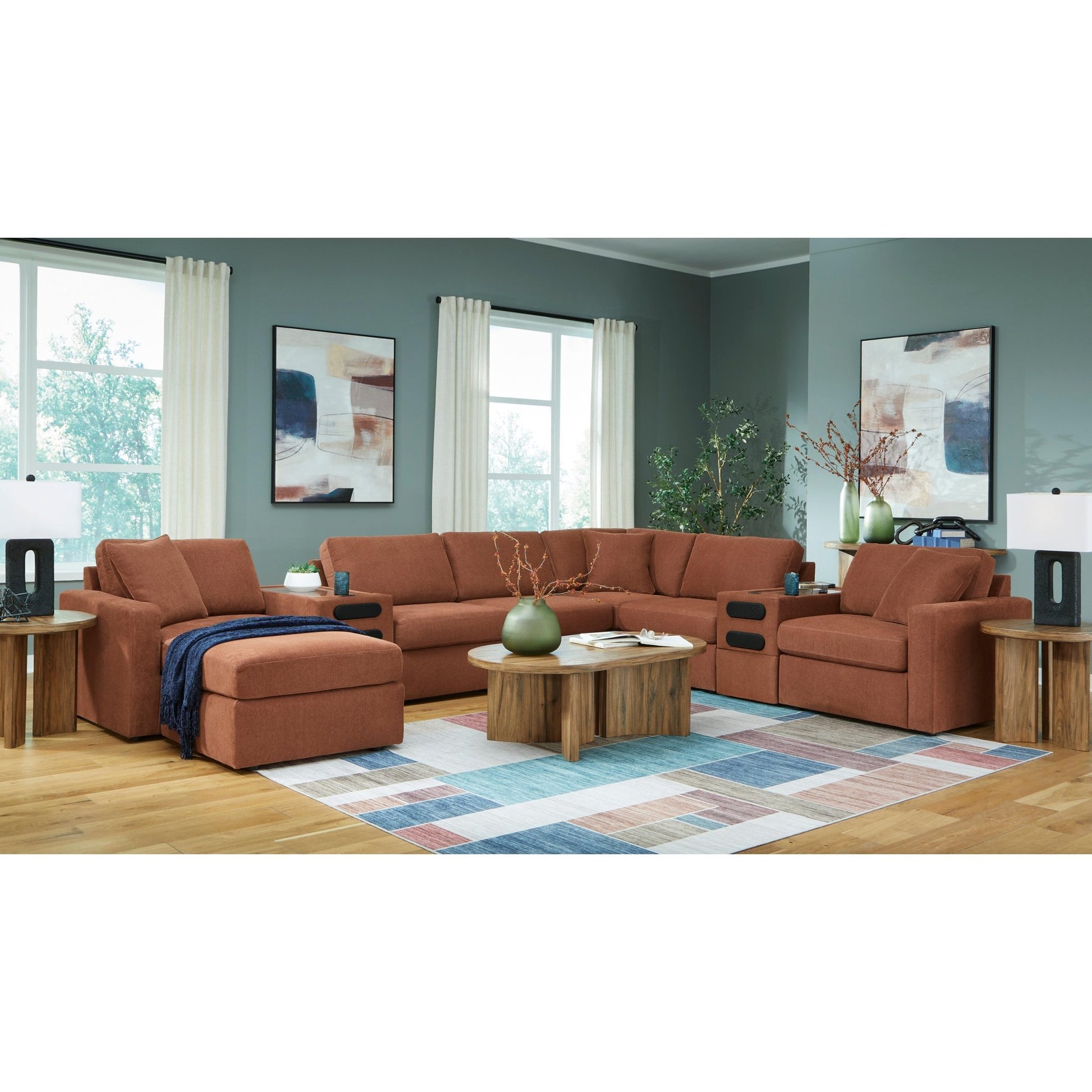 Signature Design by Ashley Modmax 92102S16 8 pc Sectional with Audio System - American Furniture of Slidell
