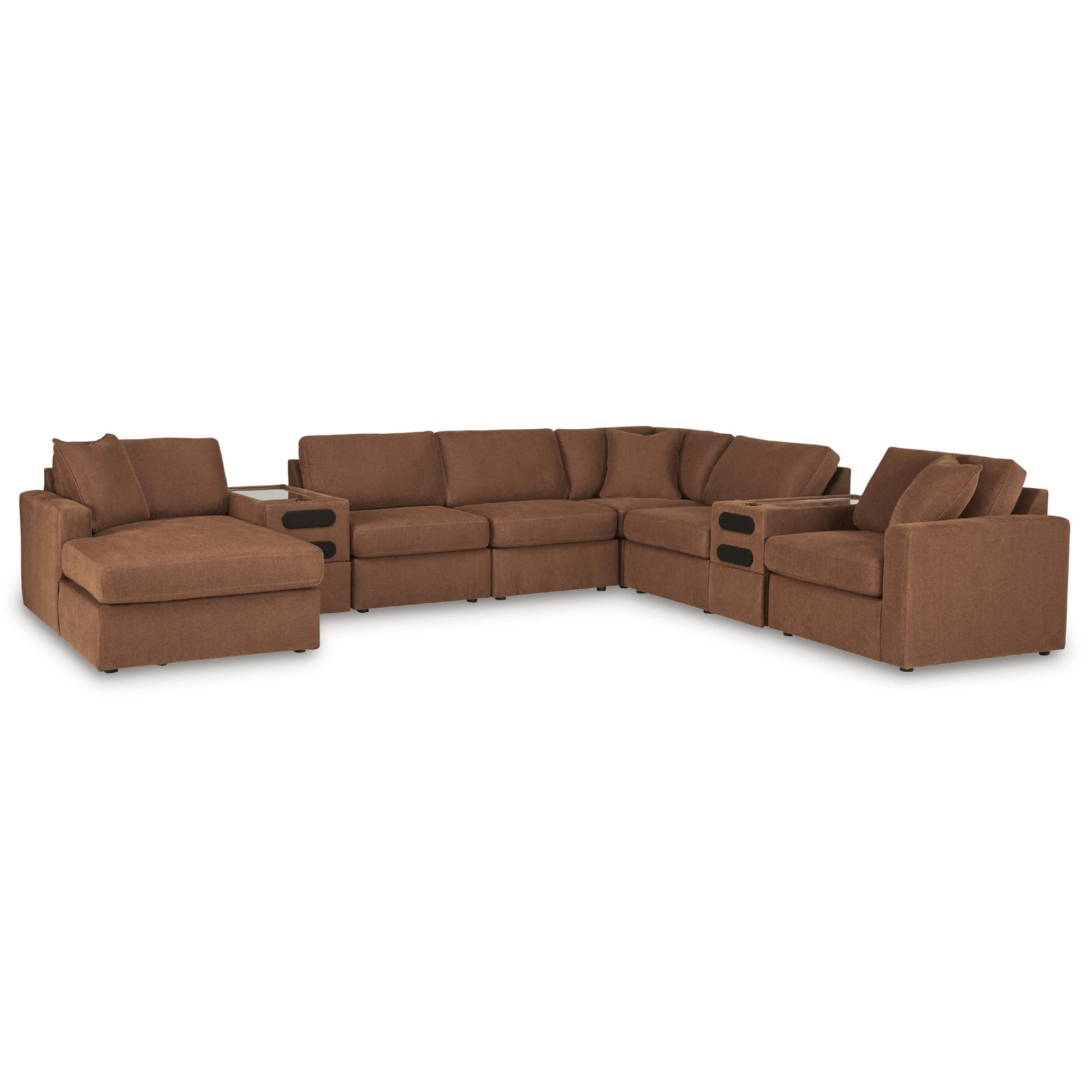 Signature Design by Ashley Modmax 92102S47 8 pc Sectional with Chaise and Audio Consoles - American Furniture of Slidell