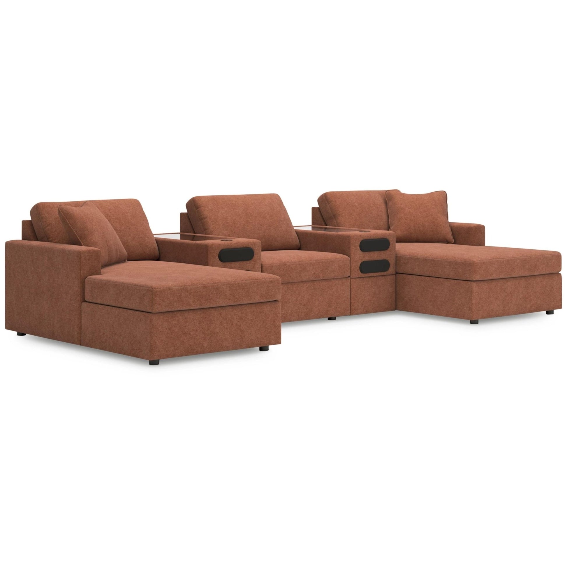 Signature Design by Ashley Modmax 92102S49 5 pc Double Chaise with Audio Consoles - American Furniture of Slidell