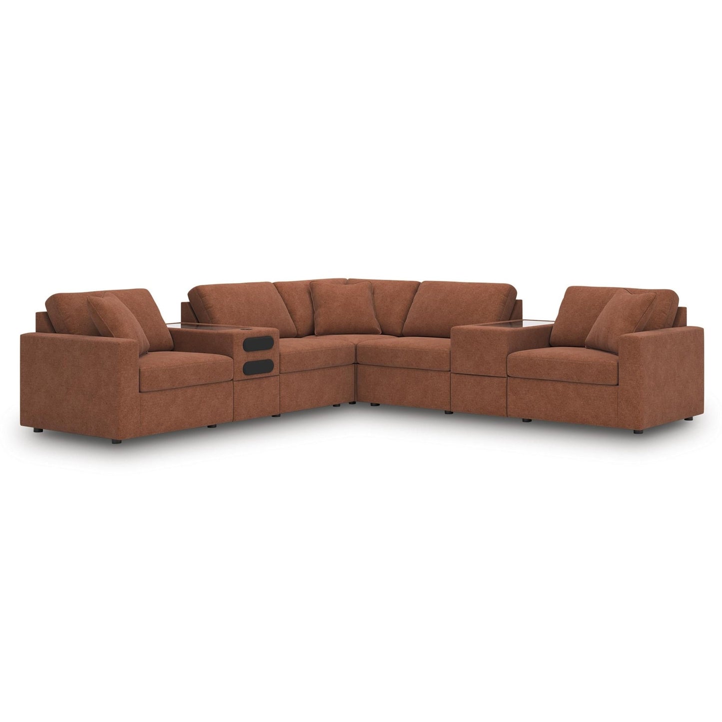 Signature Design by Ashley Modmax 92102S69 7 pc Balanced Sectional with Audio and Storage Consoles - American Furniture of Slidell