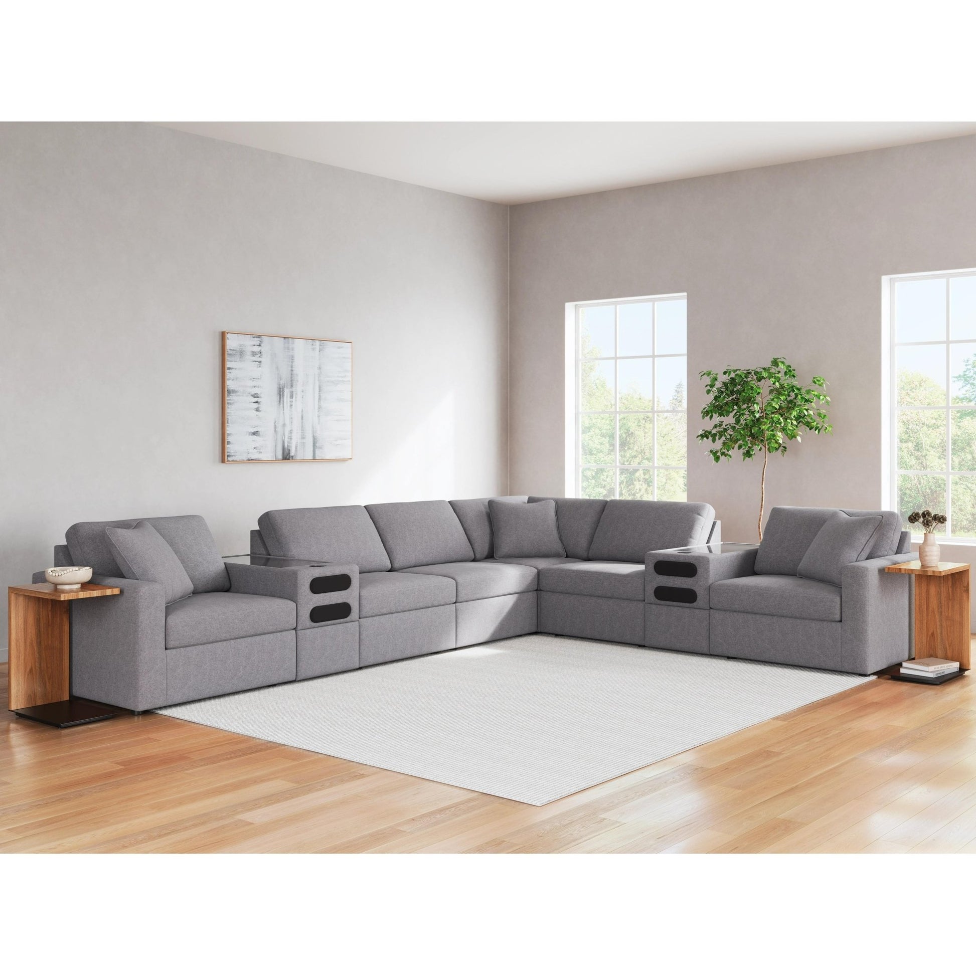 Signature Design by Ashley Modmax 92104S16 8 pc Sectional with Audio System - American Furniture of Slidell