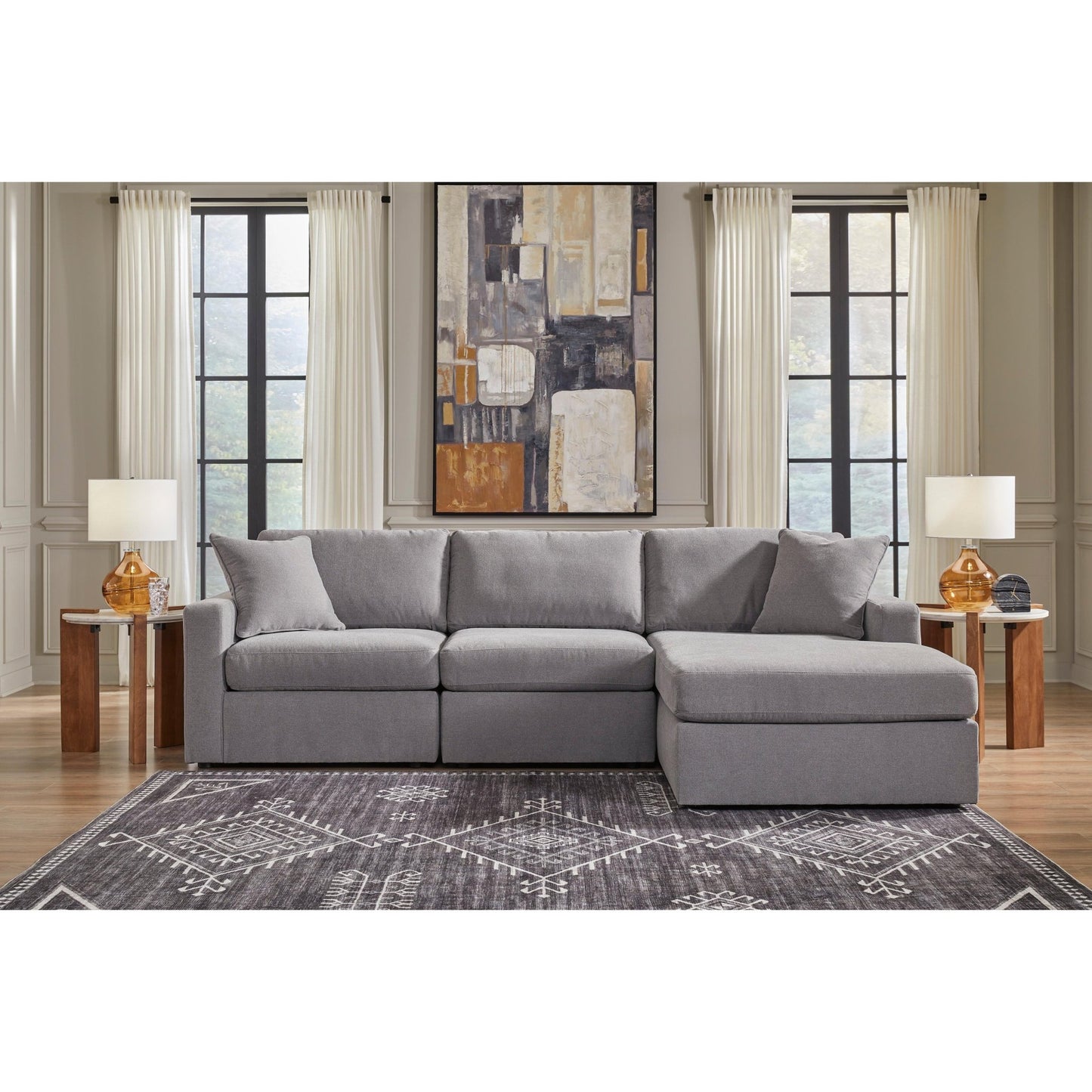Signature Design by Ashley Modmax 92104S18 3 pc Sectional Chaise Sofa - American Furniture of Slidell