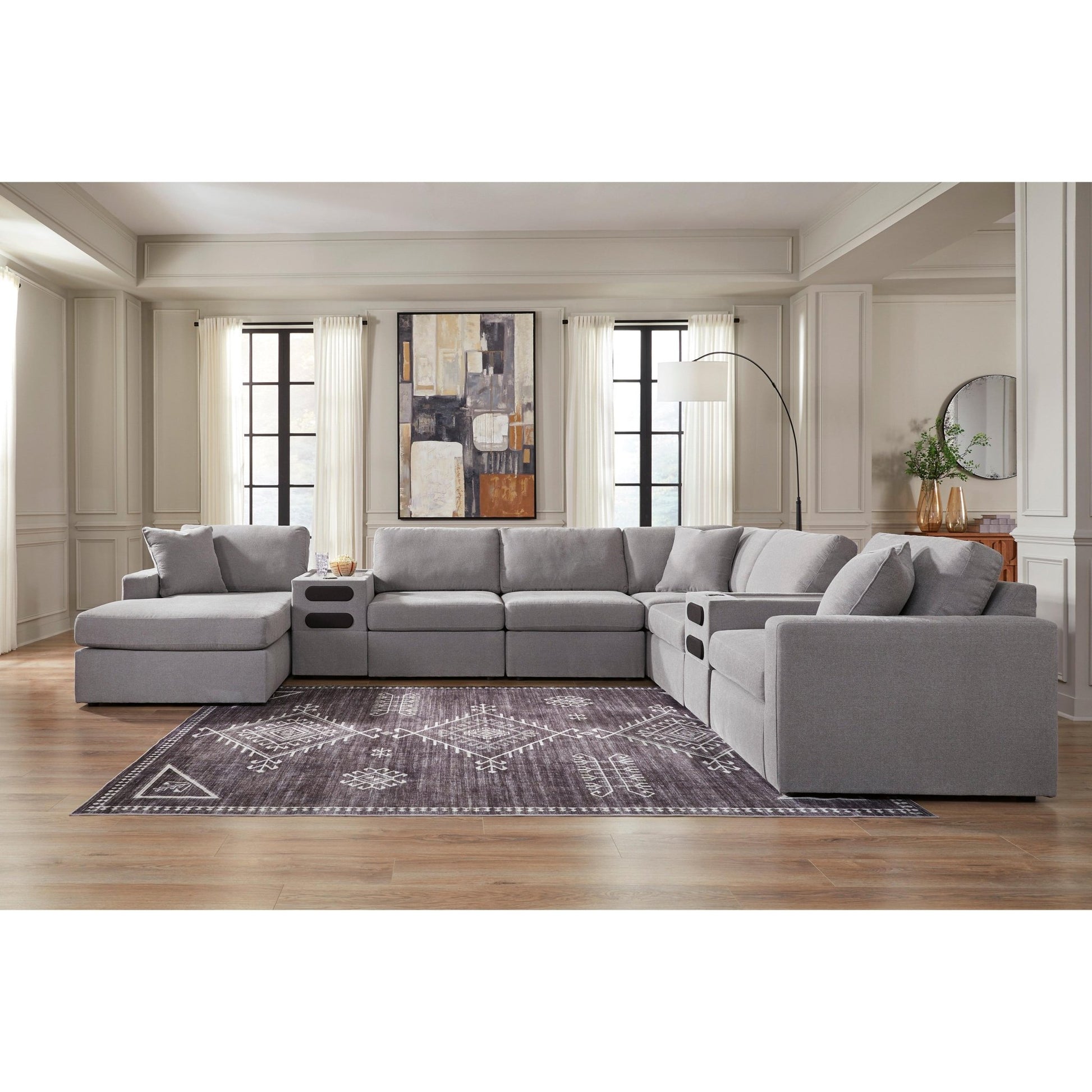 Signature Design by Ashley Modmax 92104S49 8 pc Sectional with Audio System and Chaise - American Furniture of Slidell