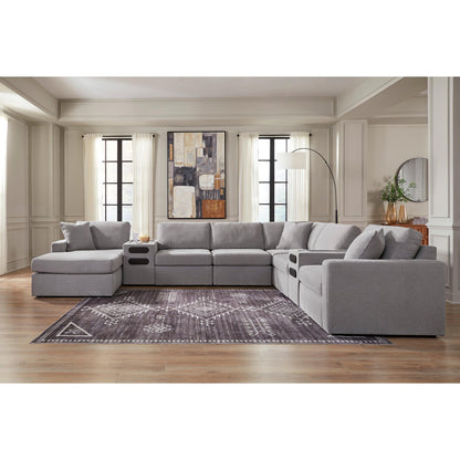 Signature Design by Ashley Modmax 92104S49 8 pc Sectional with Audio System and Chaise - American Furniture of Slidell