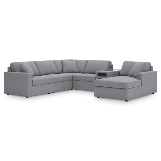 Signature Design by Ashley Modmax 92104S51 6 pc Sectional with Audio System and Chaise - American Furniture of Slidell