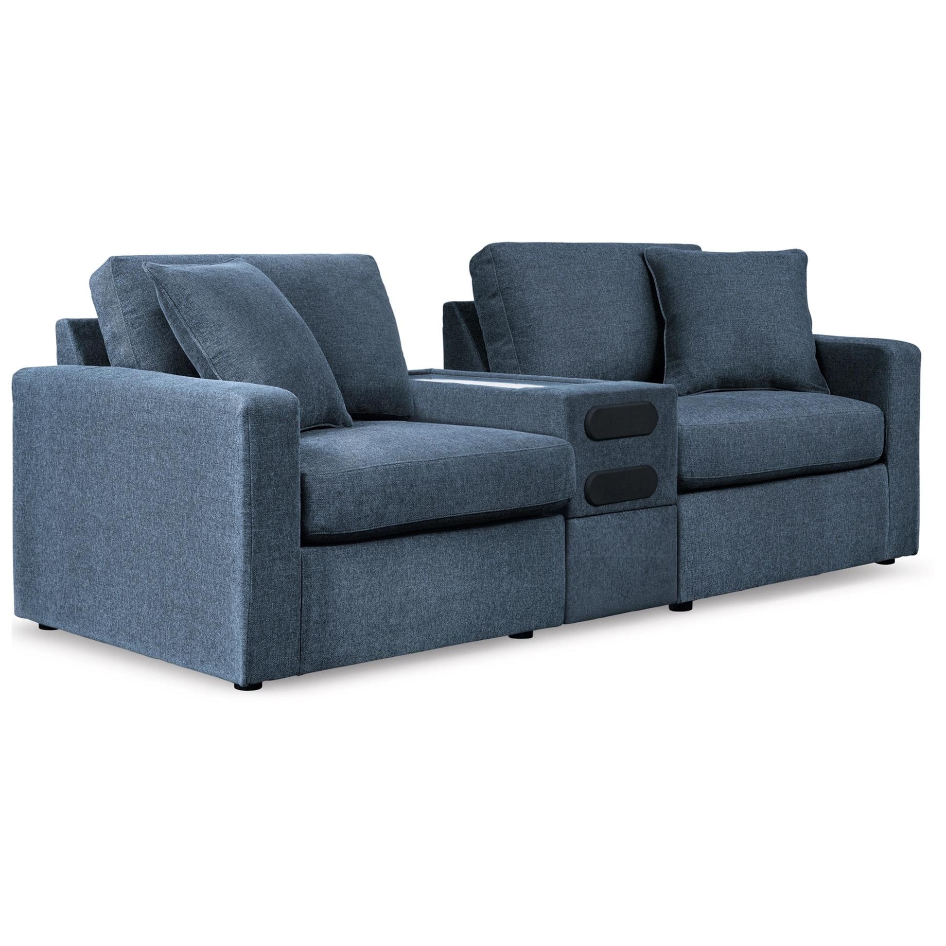 Signature Design by Ashley Modmax 92121S13 3 pc Sectional Loveseat with Audio System - American Furniture of Slidell