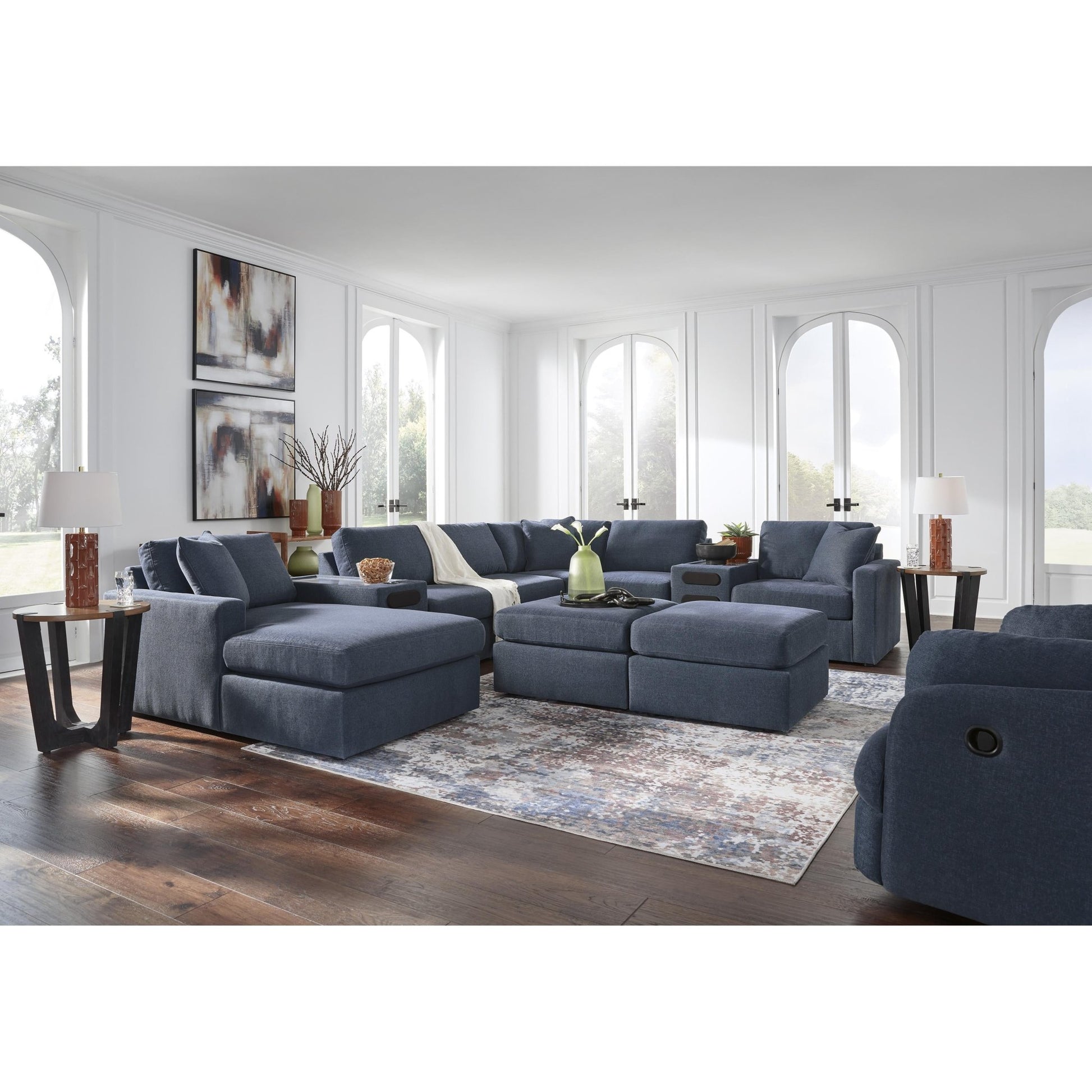 Signature Design by Ashley Modmax 92121S47 8 pc Sectional with Chaise and Audio Consoles - American Furniture of Slidell