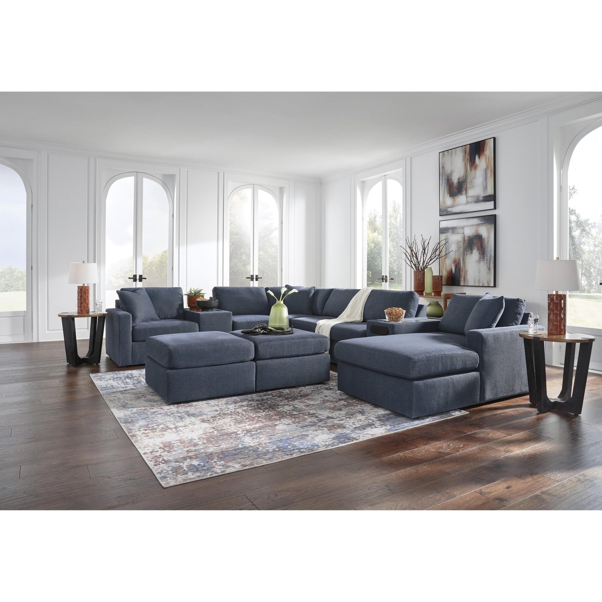 Signature Design by Ashley Modmax 92121S48 8 pc Sectional with Chaise and Audio Consoles - American Furniture of Slidell