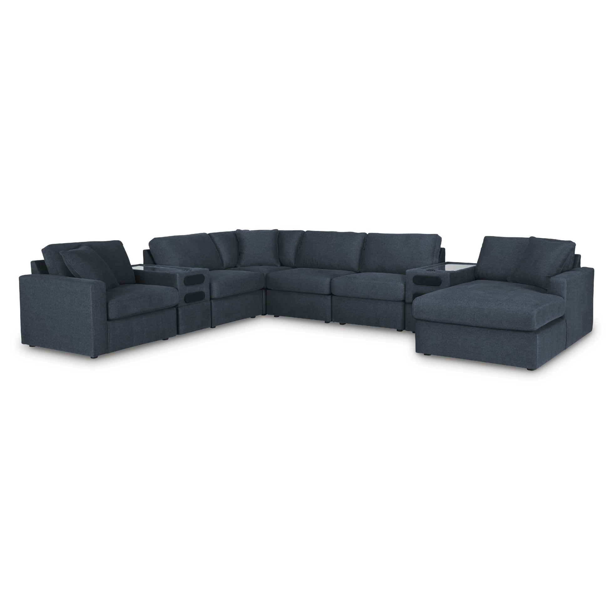 Signature Design by Ashley Modmax 92121S48 8 pc Sectional with Chaise and Audio Consoles - American Furniture of Slidell