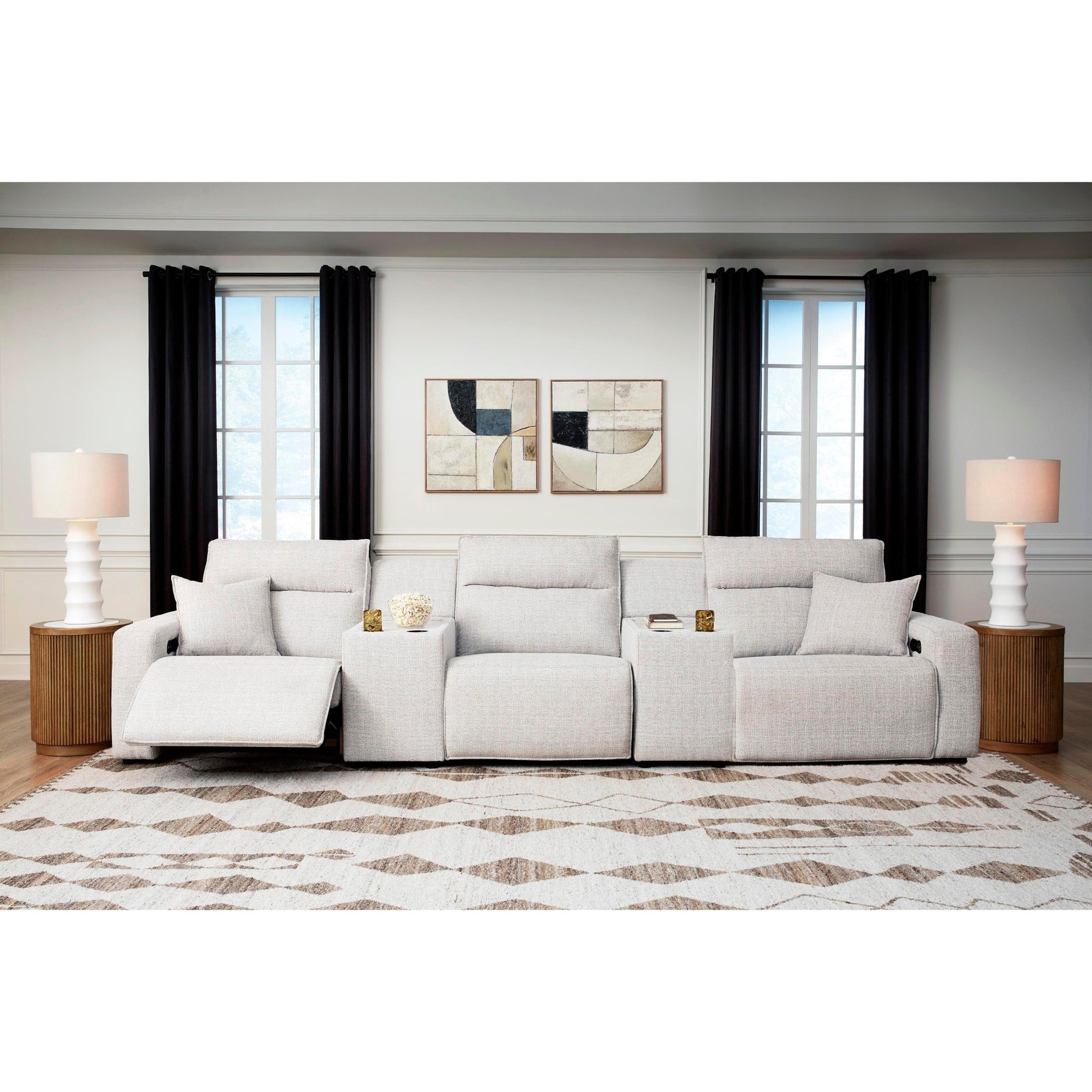 Signature Design by Ashley ModMax II 65907S14 5 pc Power Reclining Sectional with Consoles - American Furniture of Slidell