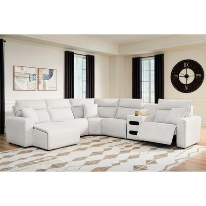 Signature Design by Ashley ModMax II 65907S29 6 pc Reclining Sectional with Chaise and Audio Console - American Furniture of Slidell
