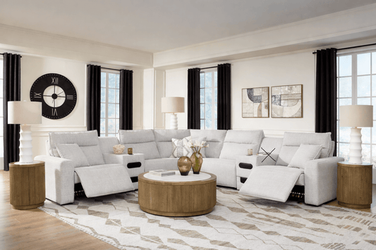 Signature Design by Ashley ModMax II 65907S35 6 pc Power Reclining Sectional with Audio Console 31/46/58/60/62/77 (sectional only includes 1 console) - American Furniture of Slidell