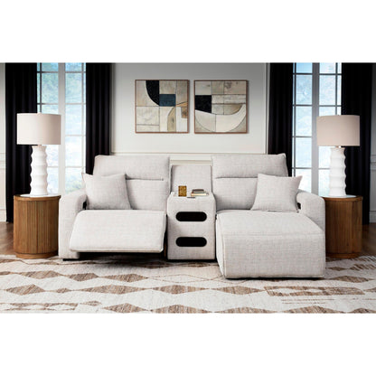Signature Design by Ashley ModMax II 65907S5 3 pc Power Reclining Sectional with Chaise and Audio Console - American Furniture of Slidell