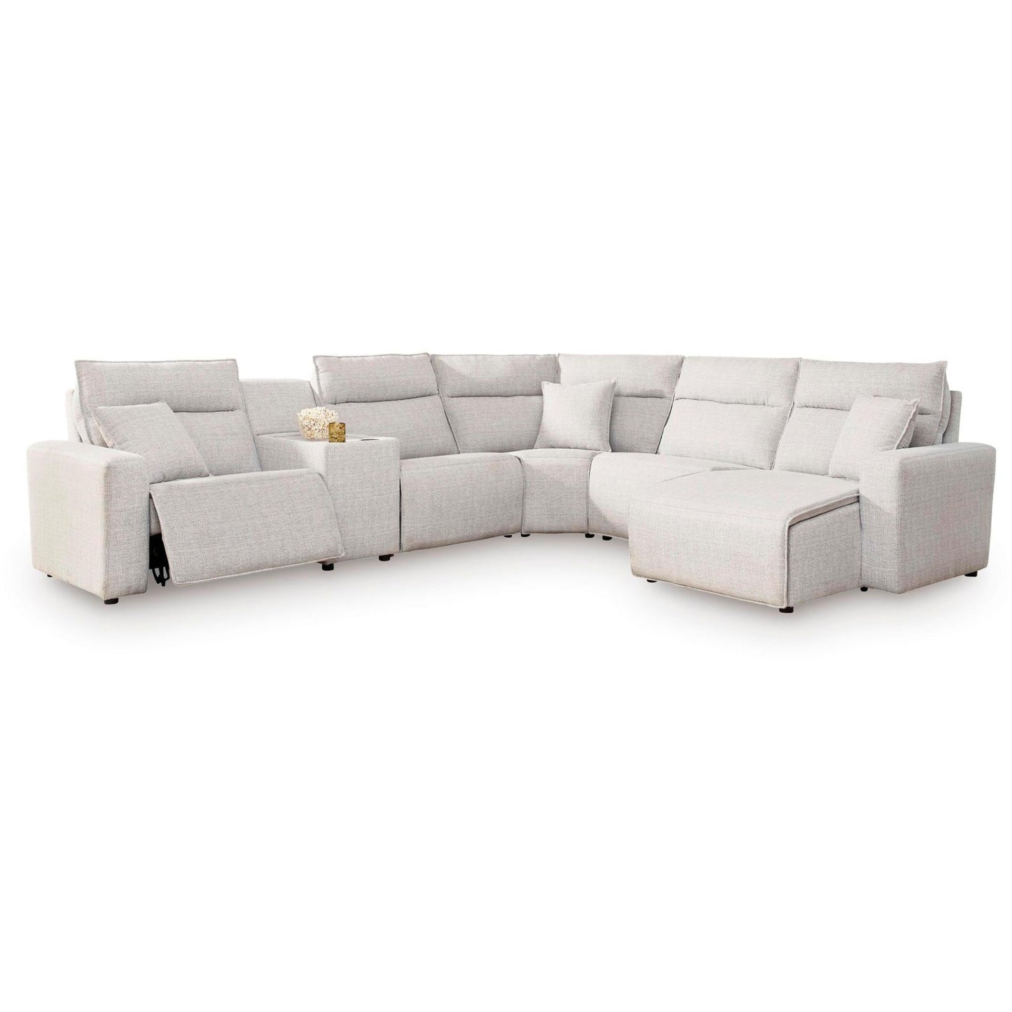 Signature Design by Ashley ModMax II 65907S6 6 pc Power Reclining Sectional with Chaise and Console - American Furniture of Slidell